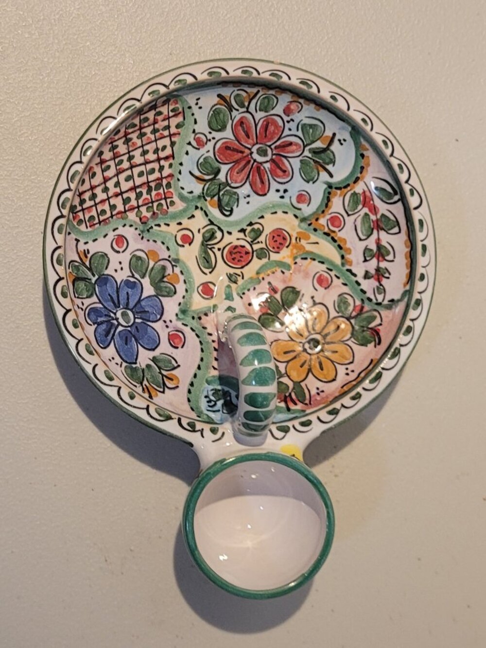 Olive Dish w/ Pit Holder SEVILLA CRUZ 8.5"x2" 2 section Quaint Unique Great Gift